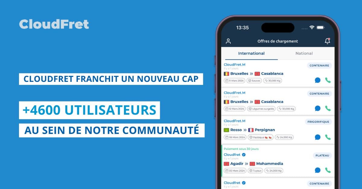 CloudFret Franchit un Nouveau Cap : +4600 Utilisateurs au Sein de Notre Communauté